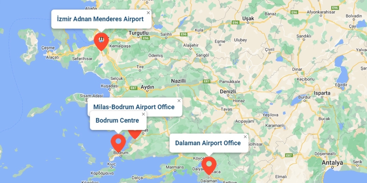 Bodrum Dalaman izmir Airport Car Rental in Türkiye