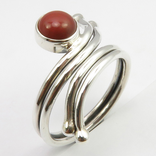 Timeless Elegance with Silver Star Jewels' Red Jasper Ring Collection